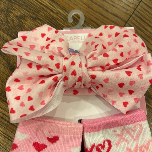 Capelli New York baby girl pink sock and headband bundle - Picture 5 of 9